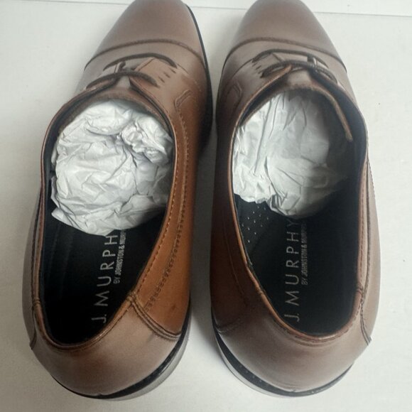 Johnston Murphy Mens Novick Cap Oxford Tan Size 10.5W main image 5